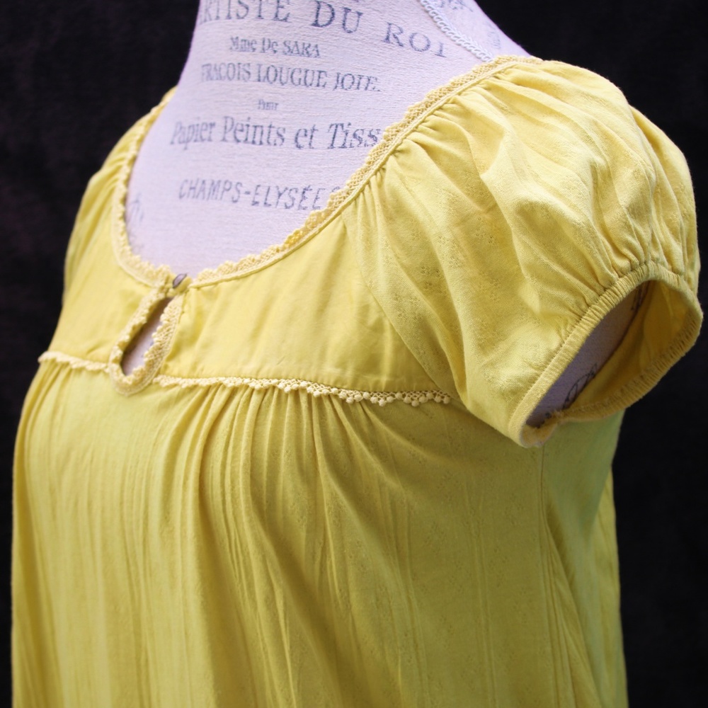 Anthropologie Yellow Blouse By Ric Rac Size XS - Picture 5 of 8